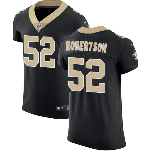Men's Nike New Orleans Saints #52 Craig Robertson Black Team Color Vapor Untouchable Elite Player NFL Jersey