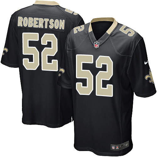 Men's Nike New Orleans Saints #52 Craig Robertson Game Black Team Color NFL Jersey