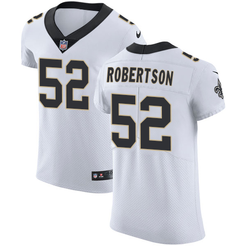 Men's Nike New Orleans Saints #52 Craig Robertson White Vapor Untouchable Elite Player NFL Jersey