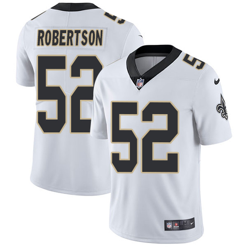 Men's Nike New Orleans Saints #52 Craig Robertson White Vapor Untouchable Limited Player NFL Jersey