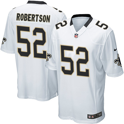 Men's Nike New Orleans Saints #52 Craig Robertson Game White NFL Jersey