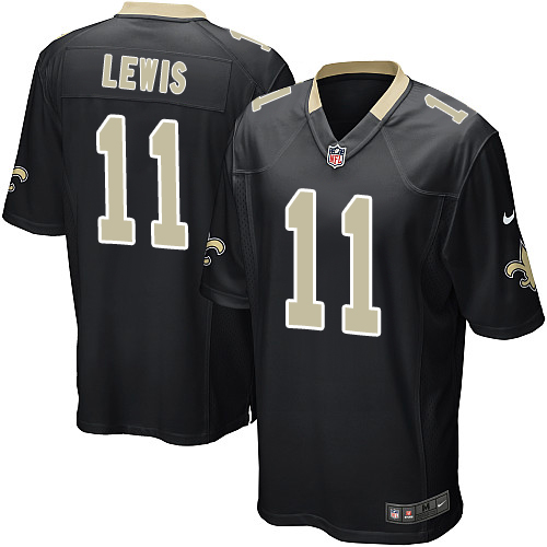 Men's Nike New Orleans Saints #11 Tommylee Lewis Game Black Team Color NFL Jersey