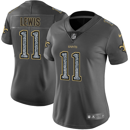 Women's Nike New Orleans Saints #11 Tommylee Lewis Gray Static Vapor Untouchable Limited NFL Jersey