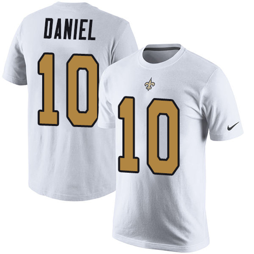 NFL Nike New Orleans Saints #10 Chase Daniel White Rush Pride Name & Number T-Shirt