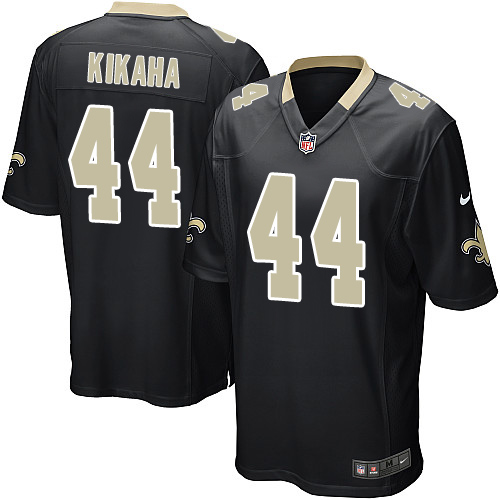 Men's Nike New Orleans Saints #44 Hau'oli Kikaha Game Black Team Color NFL Jersey