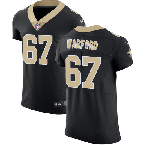 Men's Nike New Orleans Saints #67 Larry Warford Black Team Color Vapor Untouchable Elite Player NFL Jersey
