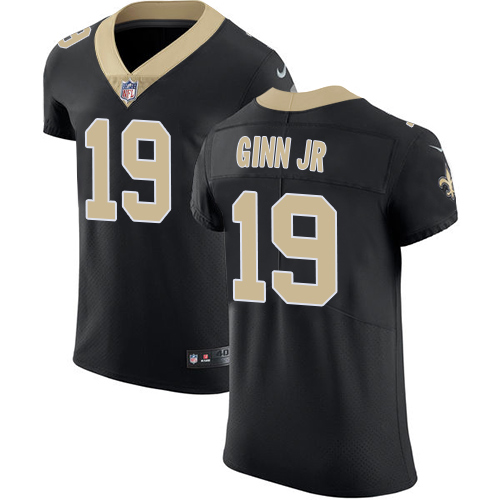 Men's Nike New Orleans Saints #19 Ted Ginn Jr Black Team Color Vapor Untouchable Elite Player NFL Jersey