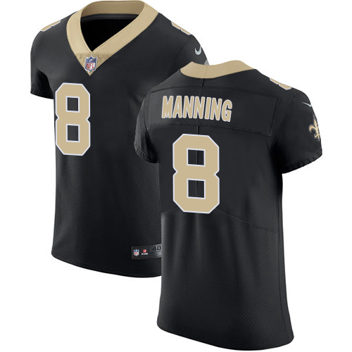 Men's Nike New Orleans Saints #8 Archie Manning Black Team Color Vapor Untouchable Elite Player NFL Jersey