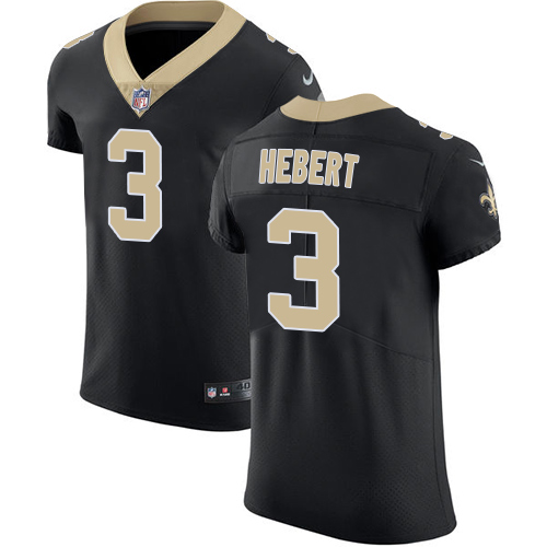 Men's Nike New Orleans Saints #3 Bobby Hebert Black Team Color Vapor Untouchable Elite Player NFL Jersey