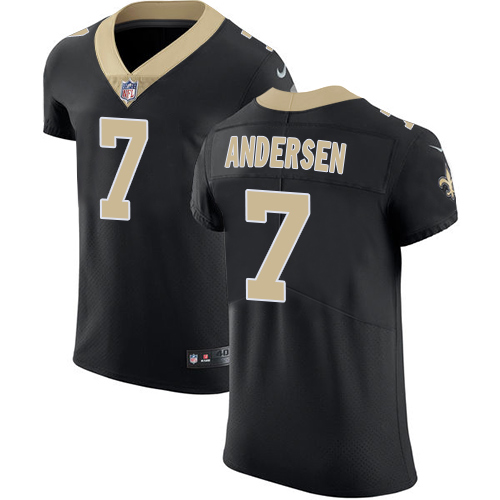 Men's Nike New Orleans Saints #7 Morten Andersen Black Team Color Vapor Untouchable Elite Player NFL Jersey