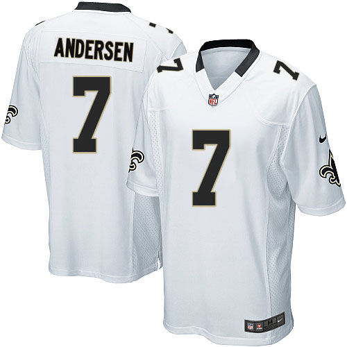 Men's Nike New Orleans Saints #7 Morten Andersen Game White NFL Jersey
