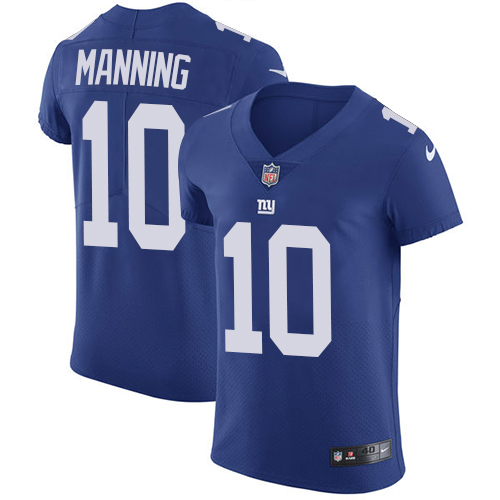Men's Nike New York Giants #10 Eli Manning Royal Blue Team Color Vapor Untouchable Elite Player NFL Jersey