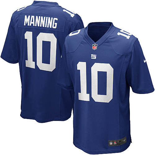 Men's Nike New York Giants #10 Eli Manning Game Royal Blue Team Color NFL Jersey