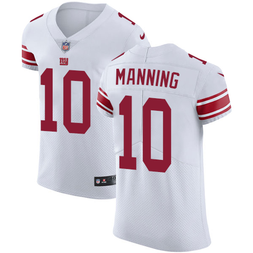 Men's Nike New York Giants #10 Eli Manning White Vapor Untouchable Elite Player NFL Jersey