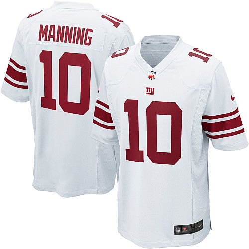 Men's Nike New York Giants #10 Eli Manning Game White NFL Jersey