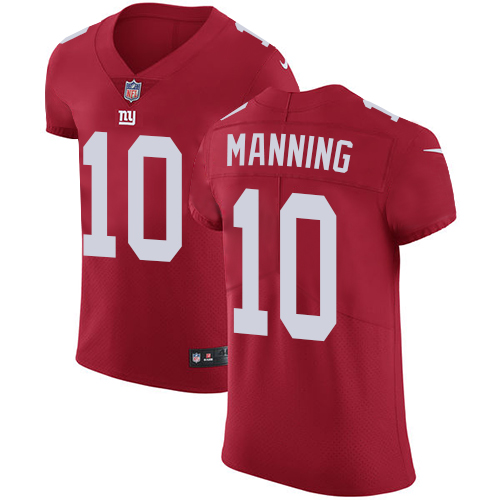 Men's Nike New York Giants #10 Eli Manning Red Alternate Vapor Untouchable Elite Player NFL Jersey