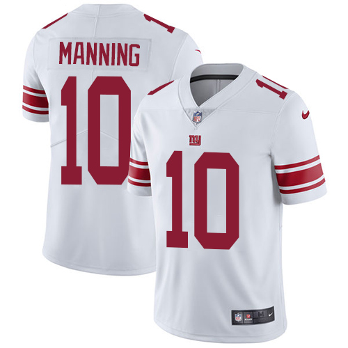 Youth Nike New York Giants #10 Eli Manning White Vapor Untouchable Limited Player NFL Jersey