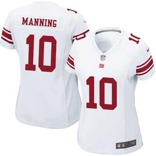 Women's Nike New York Giants #10 Eli Manning Game White NFL Jersey