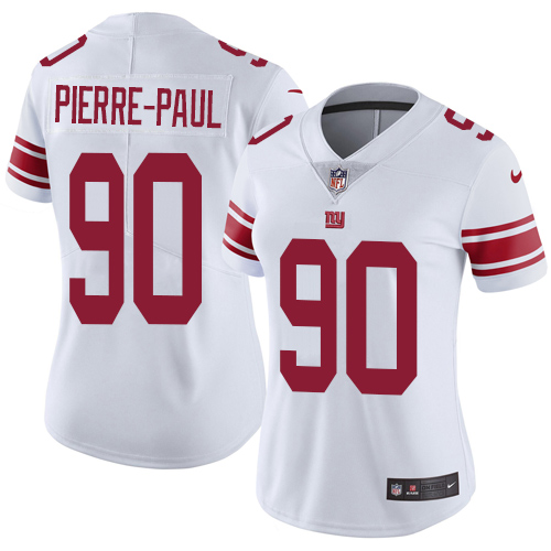 Women's Nike New York Giants #90 Jason Pierre-Paul White Vapor Untouchable Elite Player NFL Jersey