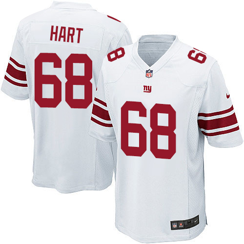 Men's Nike New York Giants #68 Bobby Hart Game White NFL Jersey