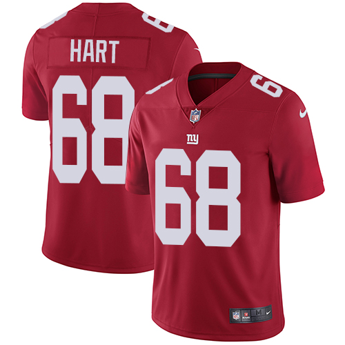 Men's Nike New York Giants #68 Bobby Hart Red Alternate Vapor Untouchable Limited Player NFL Jersey