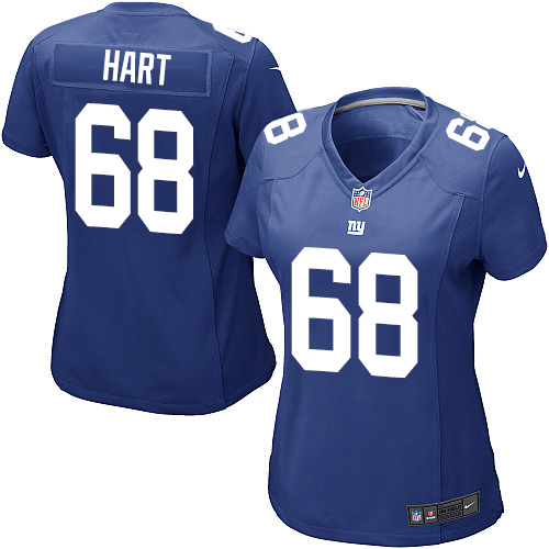 Women's Nike New York Giants #68 Bobby Hart Game Royal Blue Team Color NFL Jersey