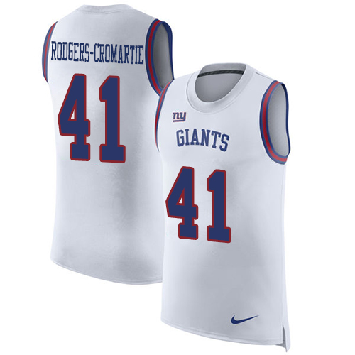 Men's Nike New York Giants #41 Dominique Rodgers-Cromartie White Rush Player Name & Number Tank Top NFL Jersey