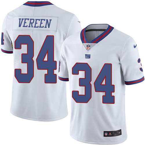 Men's Nike New York Giants #34 Shane Vereen Elite White Rush Vapor Untouchable NFL Jersey