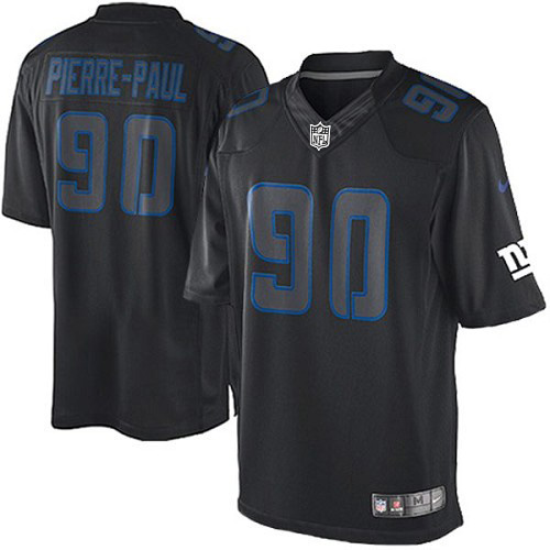 Men's Nike New York Giants #90 Jason Pierre-Paul Limited Black Impact NFL Jersey