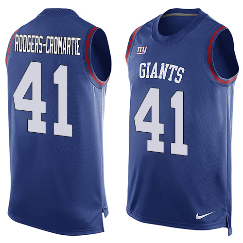 Men's Nike New York Giants #41 Dominique Rodgers-Cromartie Limited Royal Blue Player Name & Number Tank Top NFL Jersey