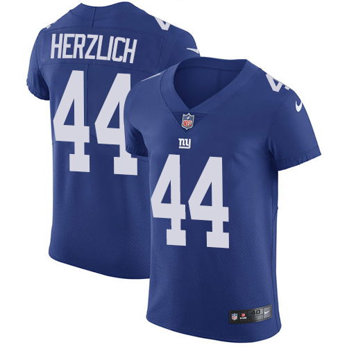Men's Nike New York Giants #44 Mark Herzlich Royal Blue Team Color Vapor Untouchable Elite Player NFL Jersey