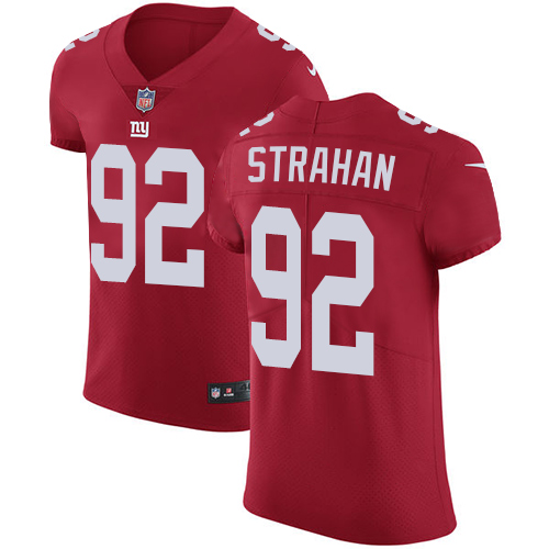 Men's Nike New York Giants #92 Michael Strahan Red Alternate Vapor Untouchable Elite Player NFL Jersey