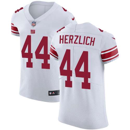 Men's Nike New York Giants #44 Mark Herzlich White Vapor Untouchable Elite Player NFL Jersey