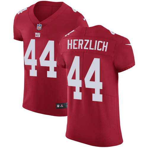 Men's Nike New York Giants #44 Mark Herzlich Red Alternate Vapor Untouchable Elite Player NFL Jersey