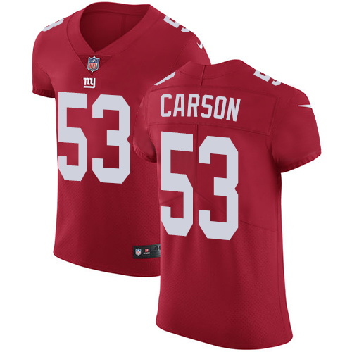 Men's Nike New York Giants #53 Harry Carson Red Alternate Vapor Untouchable Elite Player NFL Jersey