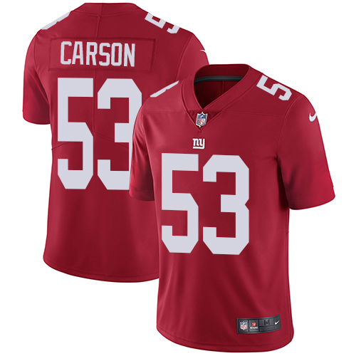 Men's Nike New York Giants #53 Harry Carson Red Alternate Vapor Untouchable Limited Player NFL Jersey