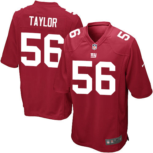 Men's Nike New York Giants #56 Lawrence Taylor Game Red Alternate NFL Jersey