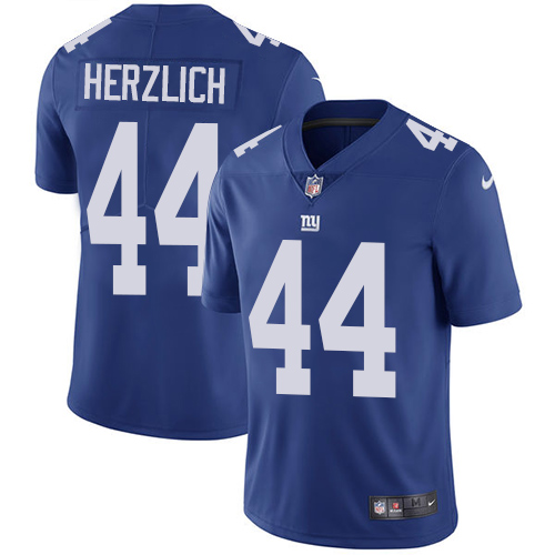 Youth Nike New York Giants #44 Mark Herzlich Royal Blue Team Color Vapor Untouchable Elite Player NFL Jersey