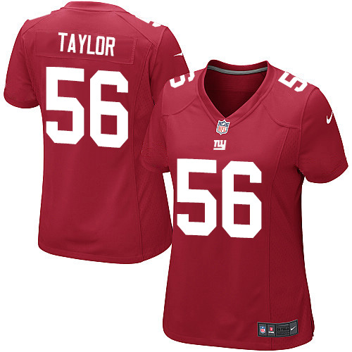 Women's Nike New York Giants #56 Lawrence Taylor Game Red Alternate NFL Jersey