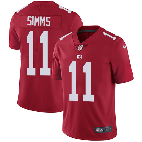Men's Nike New York Giants #11 Phil Simms Red Alternate Vapor Untouchable Limited Player NFL Jersey