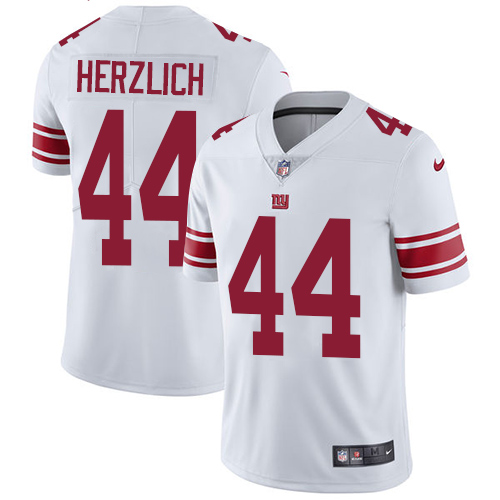 Youth Nike New York Giants #44 Mark Herzlich White Vapor Untouchable Elite Player NFL Jersey