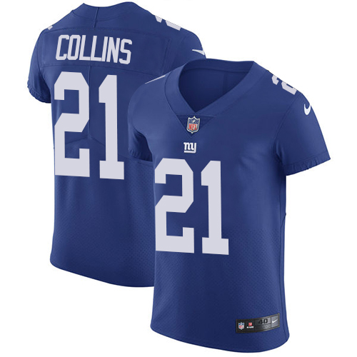 Men's Nike New York Giants #21 Landon Collins Royal Blue Team Color Vapor Untouchable Elite Player NFL Jersey