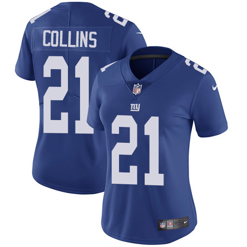 Women's Nike New York Giants #21 Landon Collins Royal Blue Team Color Vapor Untouchable Elite Player NFL Jersey