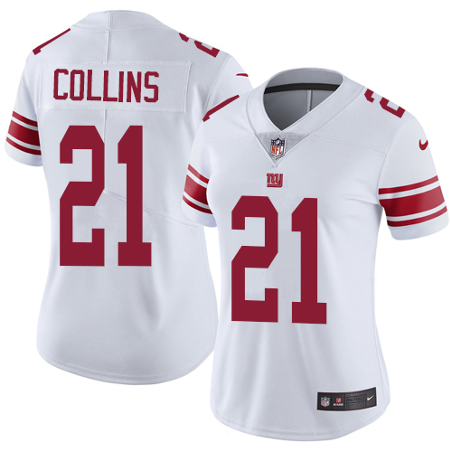 Women's Nike New York Giants #21 Landon Collins White Vapor Untouchable Limited Player NFL Jersey