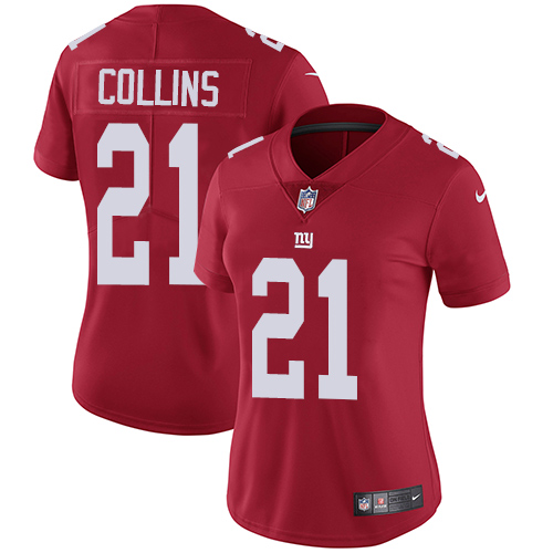 Women's Nike New York Giants #21 Landon Collins Red Alternate Vapor Untouchable Limited Player NFL Jersey