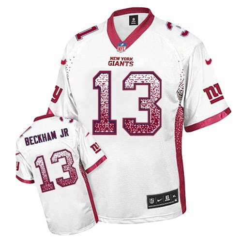 Youth Nike New York Giants #13 Odell Beckham Jr Elite White Drift Fashion NFL Jersey