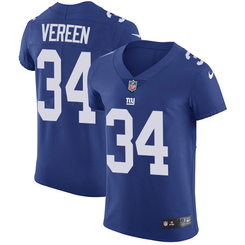 Men's Nike New York Giants #34 Shane Vereen Royal Blue Team Color Vapor Untouchable Elite Player NFL Jersey