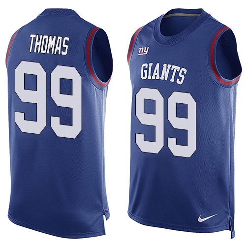 Men's Nike New York Giants #99 Robert Thomas Limited Royal Blue Player Name & Number Tank Top NFL Jersey