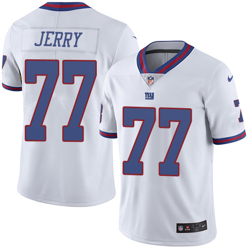Men's Nike New York Giants #77 John Jerry Limited White Rush Vapor Untouchable NFL Jersey