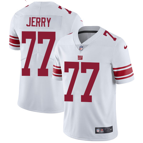 Men's Nike New York Giants #77 John Jerry White Vapor Untouchable Limited Player NFL Jersey